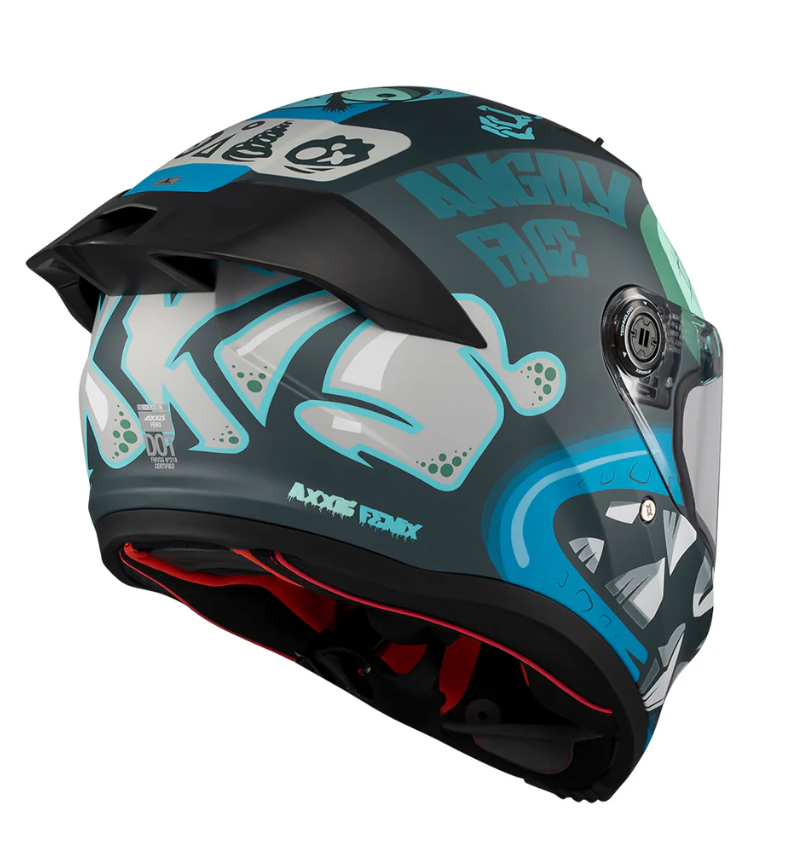Каска AXXIS FENIX ANGRY FACE C7 MATT — снимка 4