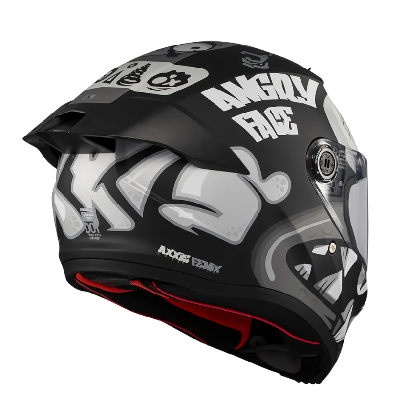 Каска AXXIS FENIX ANGRY FACE B2 MATT — снимка 4