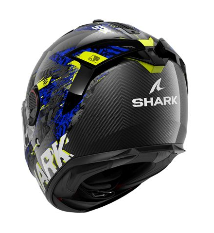 Каска SHARK SPARTAN GT PRO CARBON SPEED-VIB BLACK/BLUE/YELLOW — снимка 3