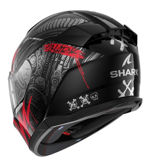Каска SHARK D-SKWAL 3 SHIEVER BLACK/GREY/RED — снимка 4