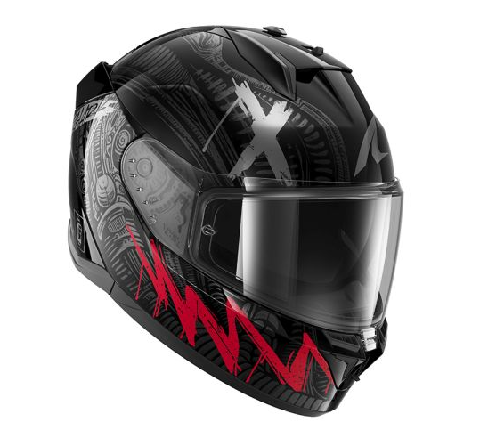 Каска SHARK D-SKWAL 3 SHIEVER BLACK/GREY/RED — снимка 2