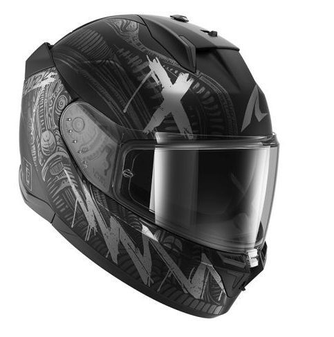 Каска SHARK D-SKWAL 3 SHIEVER MAT BLACK/GREY — снимка 2