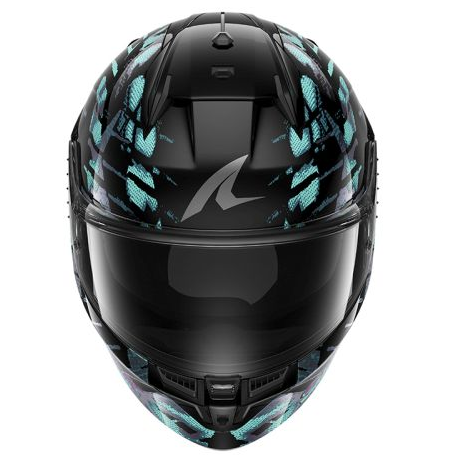 Каска SHARK D-SKWAL 3 REPTAIA BLACK/BLUE/PURPLE — снимка 2