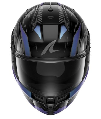 Каска SHARK D-SKWAL 3 STREETRUSH BLACK/BLUE/PURPLE — снимка 3