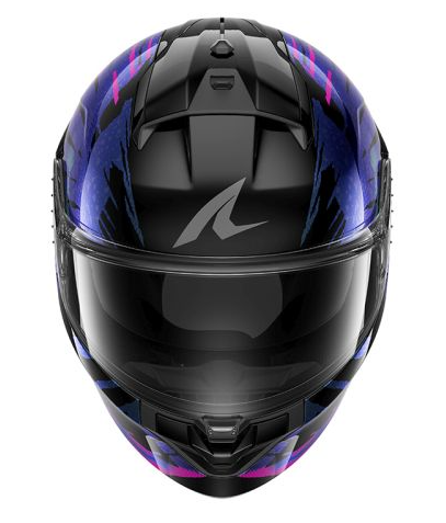 Каска SHARK RIDILL 2 REPTAIA BLACK/BLUE/PURPLE — снимка 2