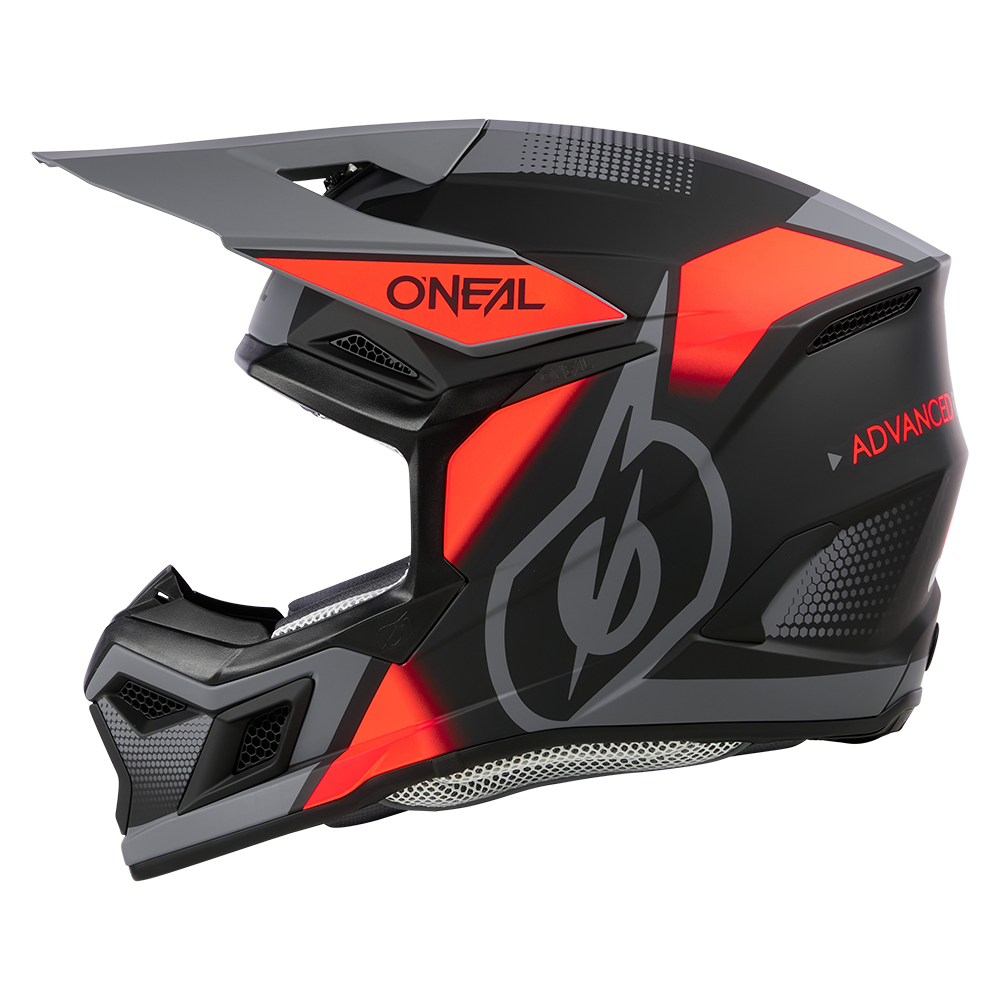 Мотокрос каска O'NEAL 3SERIES VISION BLACK/RED/GRAY V.24 — снимка 5