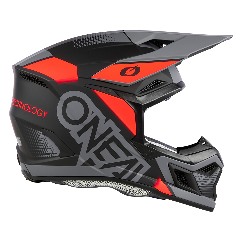 Мотокрос каска O'NEAL 3SERIES VISION BLACK/RED/GRAY V.24 — снимка 6