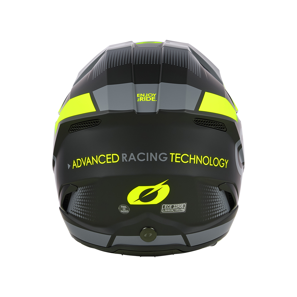 Мотокрос каска O'NEAL 3SERIES VISION BLACK/NEON YELLOW/GRAY V.24 — снимка 4