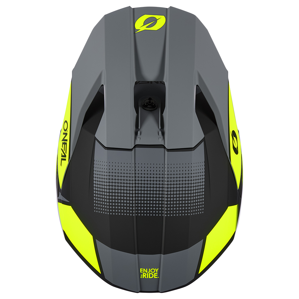 Мотокрос каска O'NEAL 3SERIES VISION BLACK/NEON YELLOW/GRAY V.24 — снимка 6