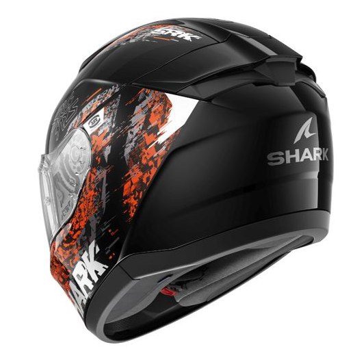 Каска SHARK RIDILL 2 SPEED-VIB MAT BLACK/ORANGE — снимка 3