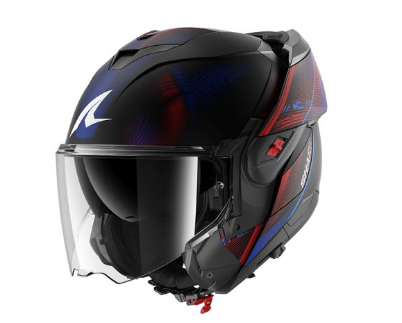 Модуларна каска SHARK OXO SPEED-TECH BLACK/BLUE/RED — снимка 3