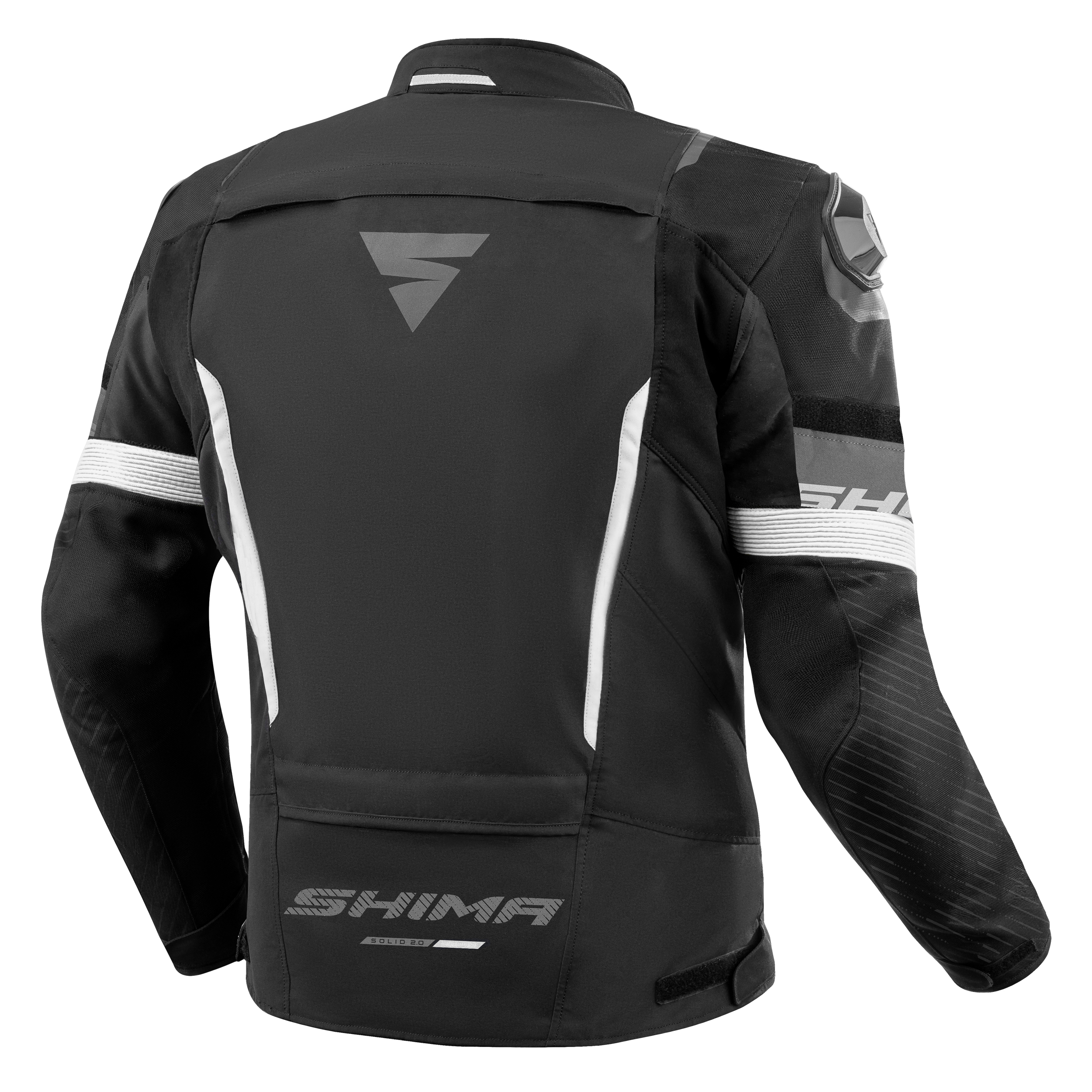 Мото яке SHIMA SOLID 2.0 BLACK/WHITE — снимка 2