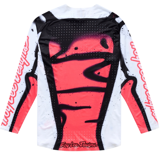 Mотокрос джърси TROY LEE DESIGNS SSE Ultra Membrane Jersey - White/Infra Red — снимка 2