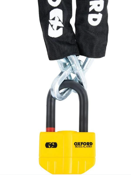 Верижна ключалка OXFORD Boss Alarm 14mmx12mm с верига 1.5m — снимка 2