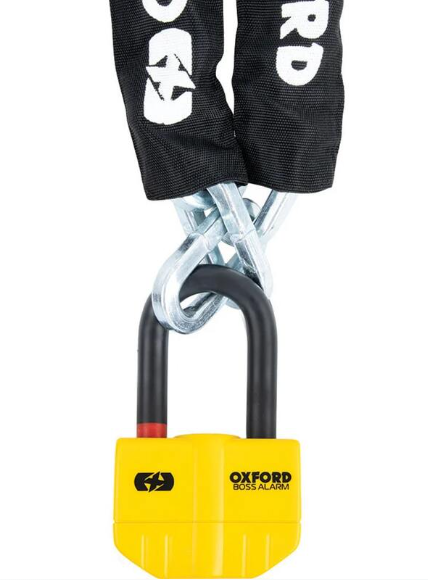 Верижна ключалка OXFORD Boss Alarm 14mmx12mm с верига 1.2m — снимка 2