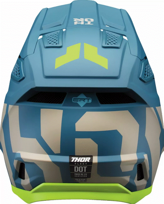 Мотокрос каска THOR FLEET FORGE BLUE — снимка 2