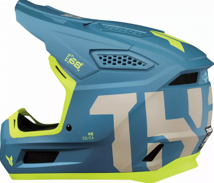Мотокрос каска THOR FLEET FORGE BLUE — снимка 3