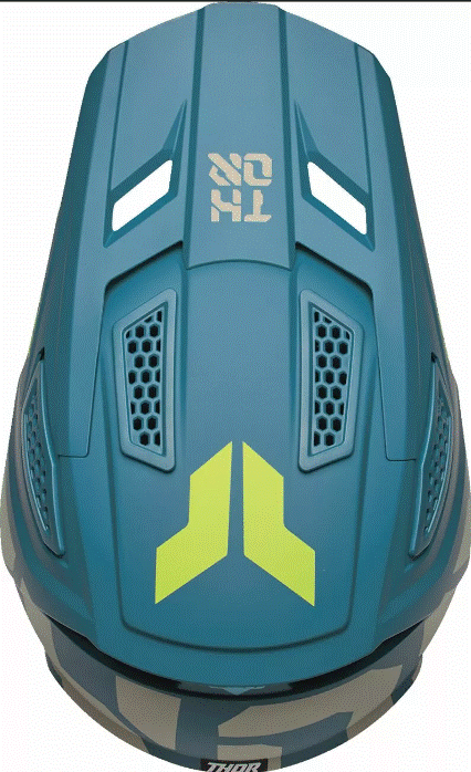 Мотокрос каска THOR FLEET FORGE BLUE — снимка 4