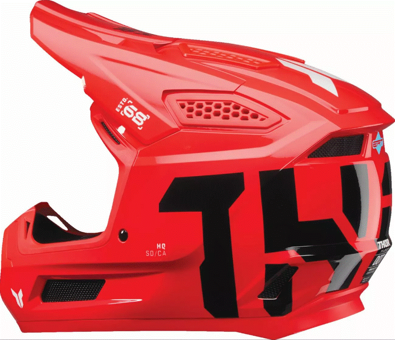 Мотокрос каска THOR FLEET FORGE RED — снимка 3