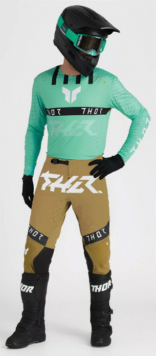 Мотокрос брич THOR SPORTMODE FLITE MINT/COPPER — снимка 3