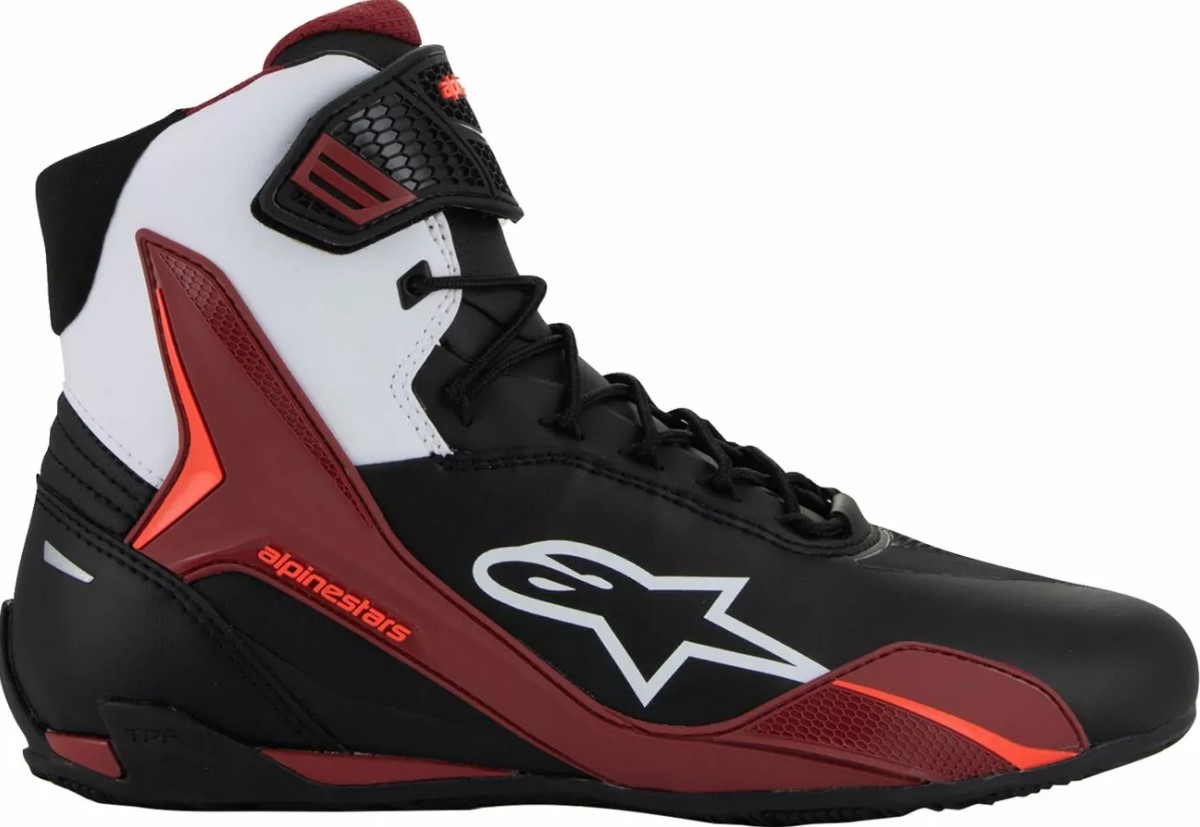Мото боти ALPINESTARS FASTER-4 BK/WH/DK RD — снимка 5