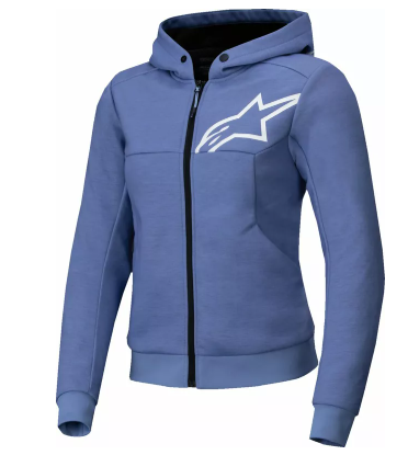 Дамски мото суичър ALPINESTARS Stella Chrome v2 BLUE VIOLET/WHT 1
