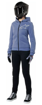 Дамски мото суичър ALPINESTARS Stella Chrome v2 BLUE VIOLET/WHT — снимка 2