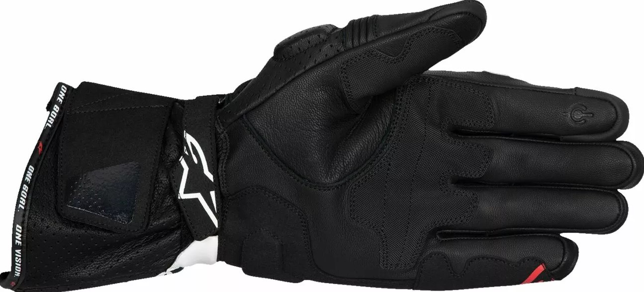 КОЖЕНИ РЪКАВИЦИ ALPINESTARS SP-3 BLK/BRT RD/WHT — снимка 2