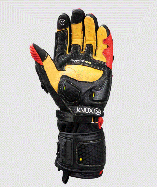 Кожени ръкавици KNOX Handroid MK5 RED — снимка 3