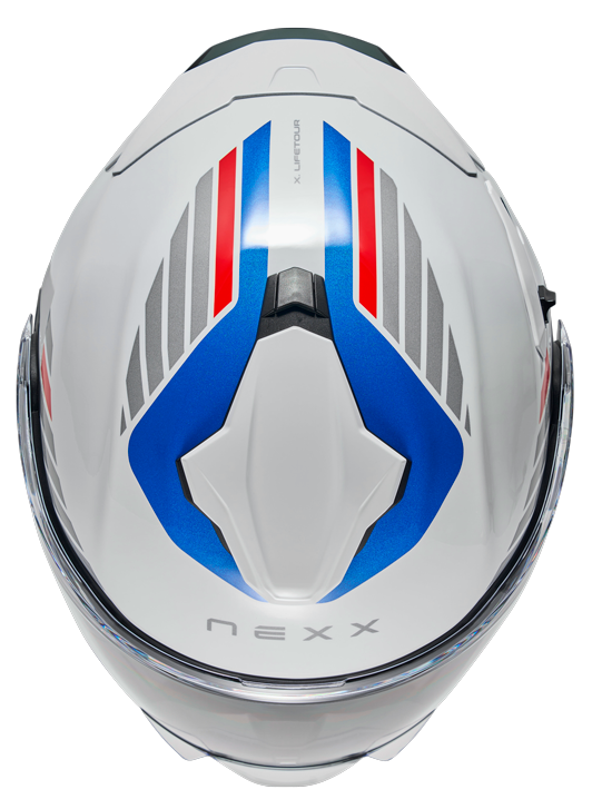 Каска NEXX X.LIFETOUR FLIP UP GLOBE WHITE BLUE — снимка 5