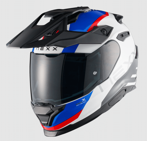 Адвенчър каска NEXX Y.TRAVL QUEST WHITE/BLUE/RED — снимка 2