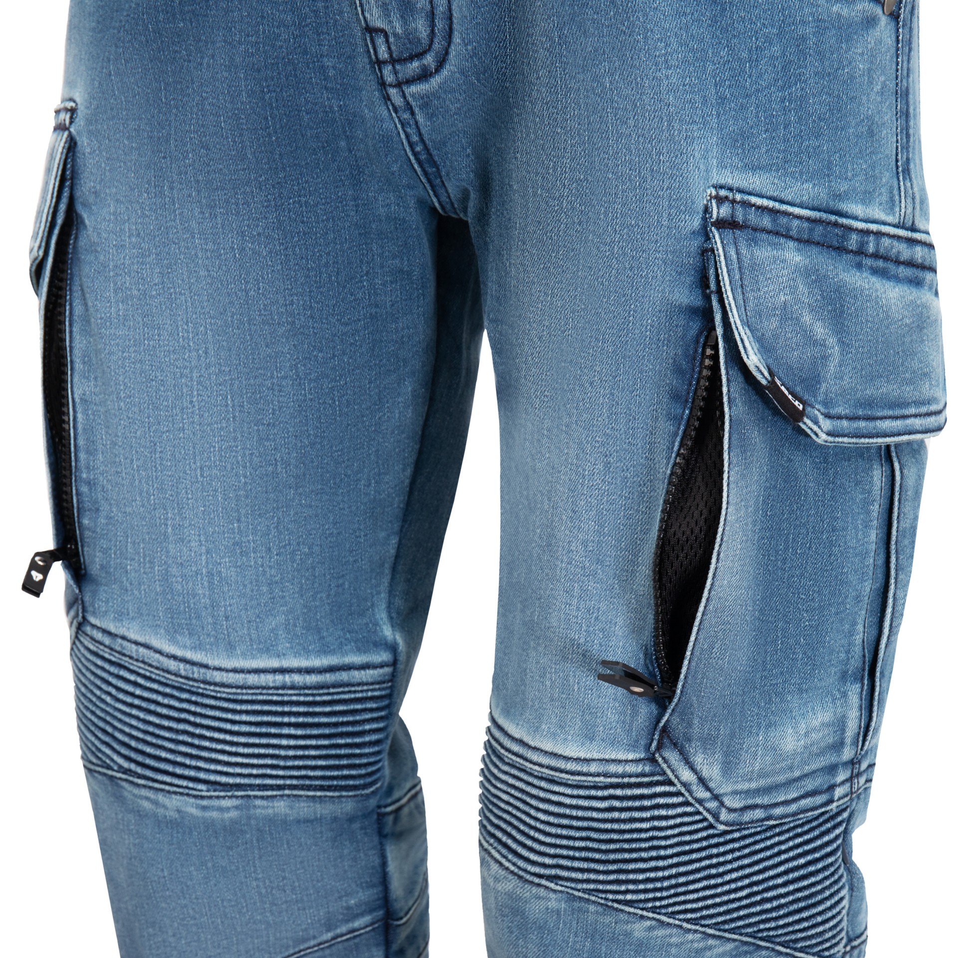 Мото дънки SECA SQUARE II WASHED BLUE — снимка 5
