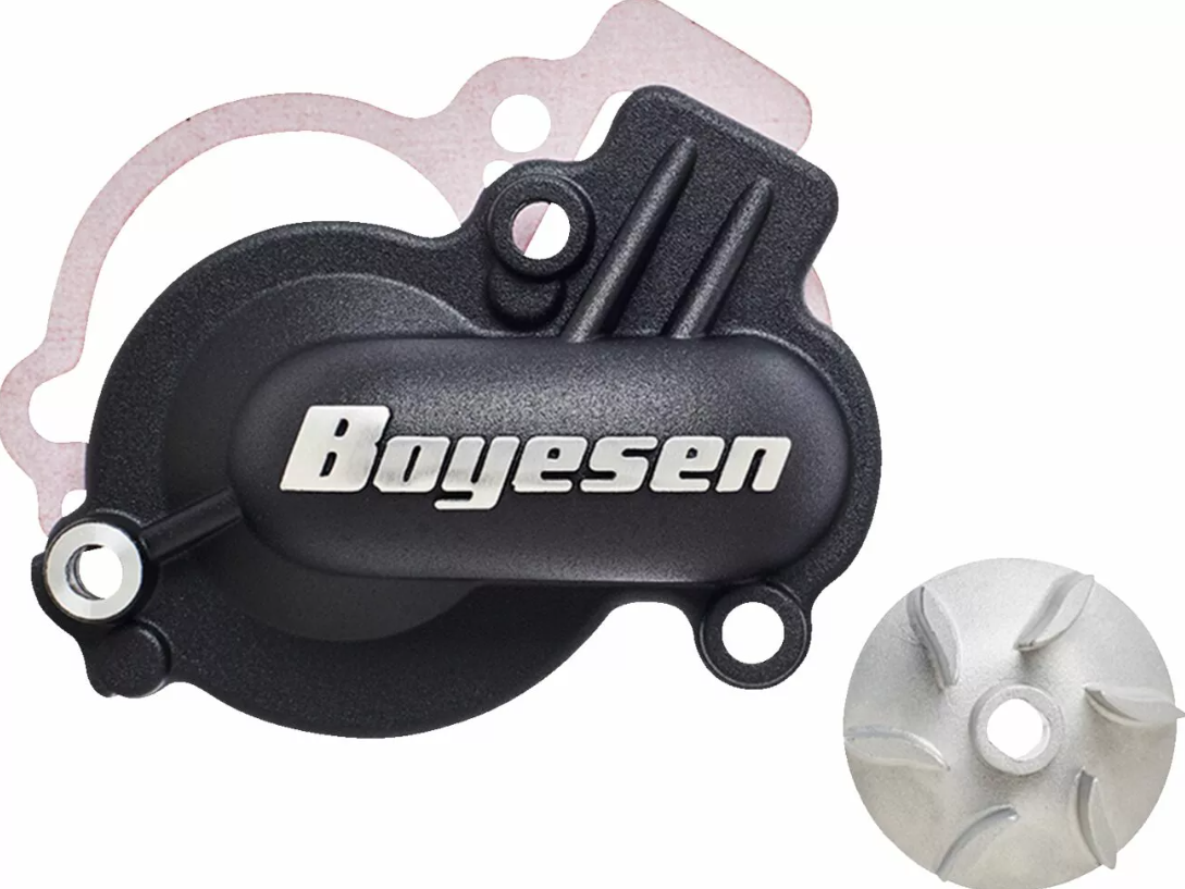 Комплект капак на водната помпа и работно колело BOYESEN COVER/IMP WATPUMP KTM Black — снимка 2