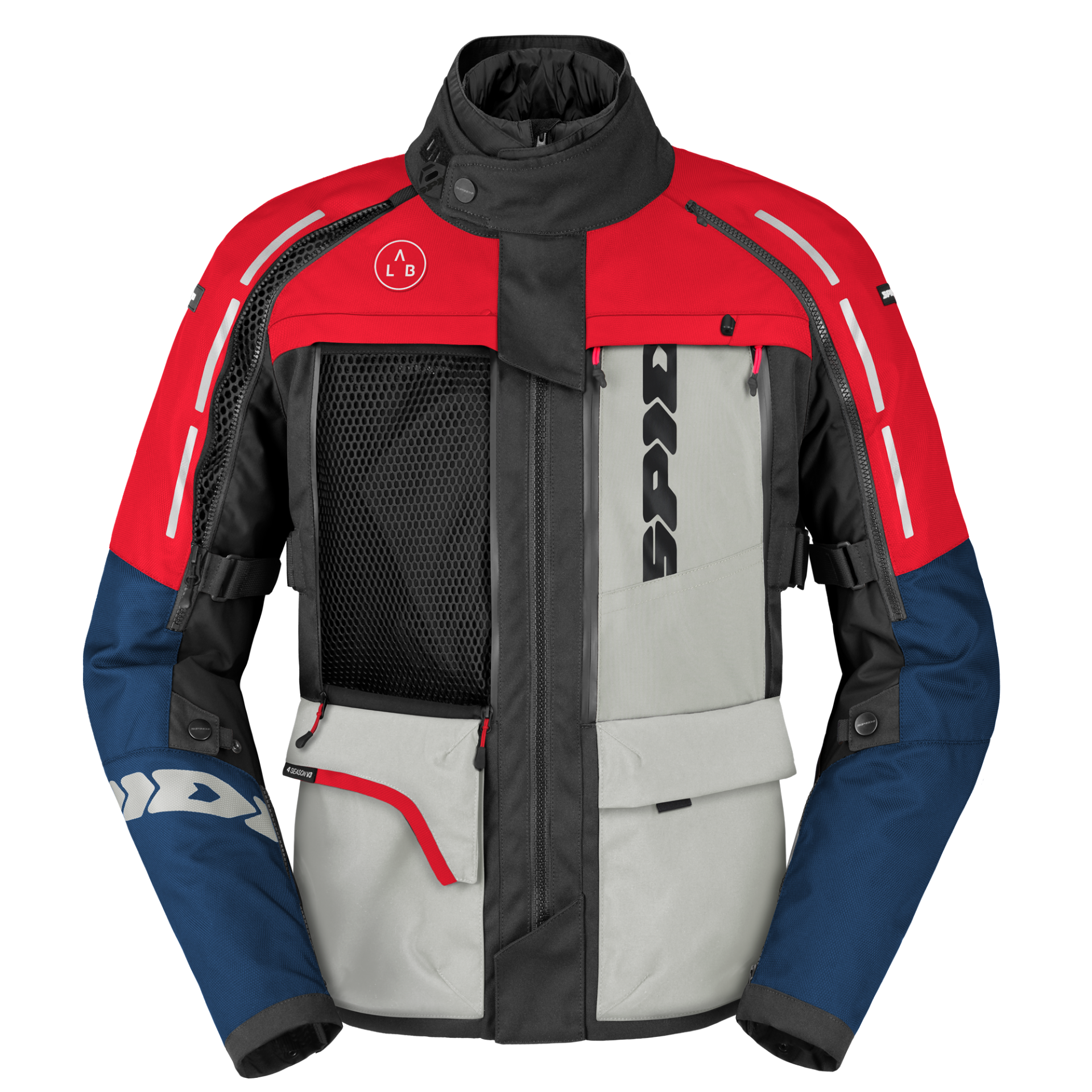 Mъжко текстилно мото яке SPIDI 4 SEASON V3 BLUE/ICE/RED — снимка 3