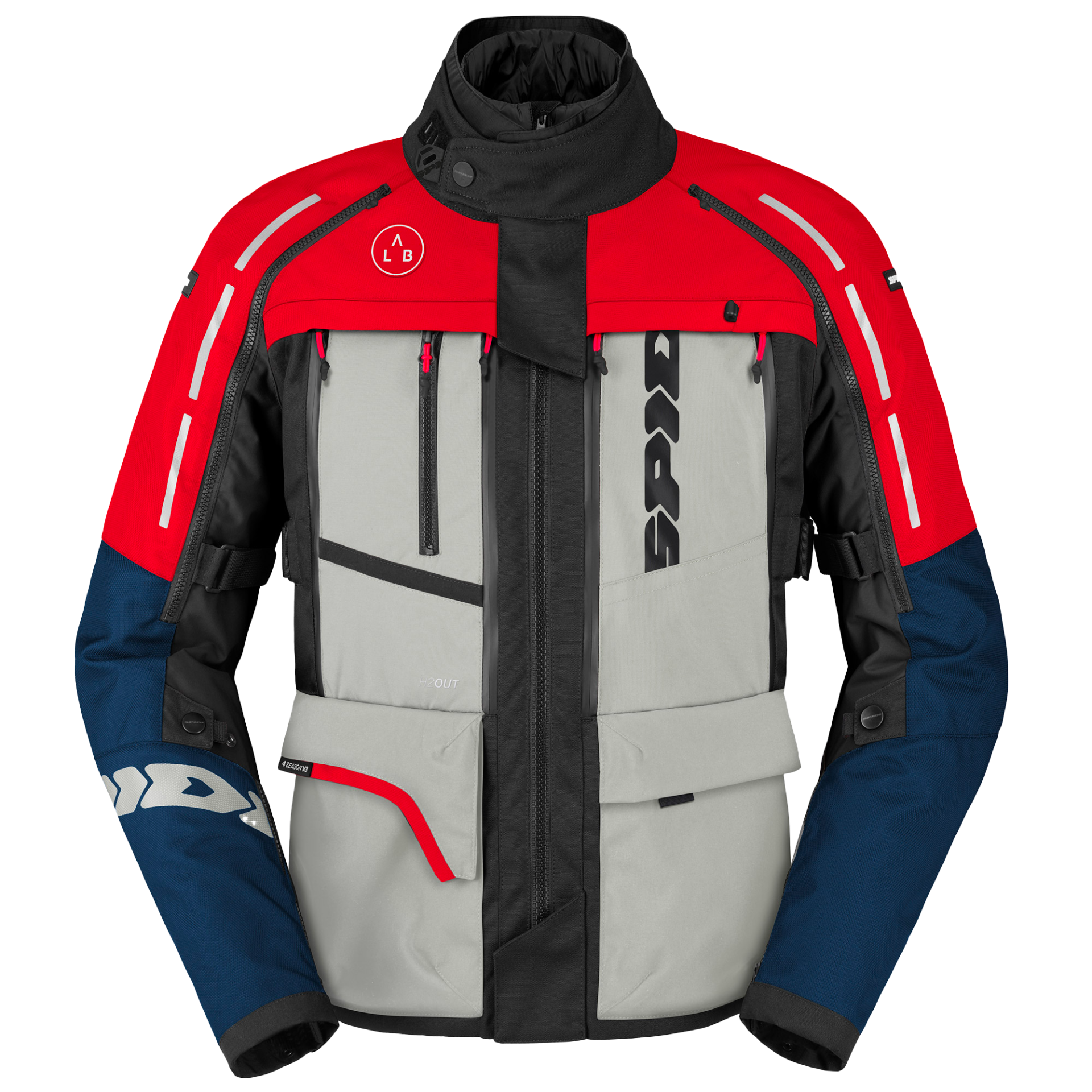 Mъжко текстилно мото яке SPIDI 4 SEASON V3 BLUE/ICE/RED