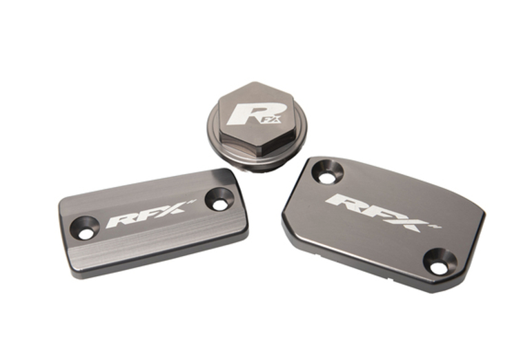 Комплект капаци RFX Pro Reservoir Cap Kit Kit (Mineral Grey) - KTM SX/SXF (Brembo Brake and Magura Clutch)