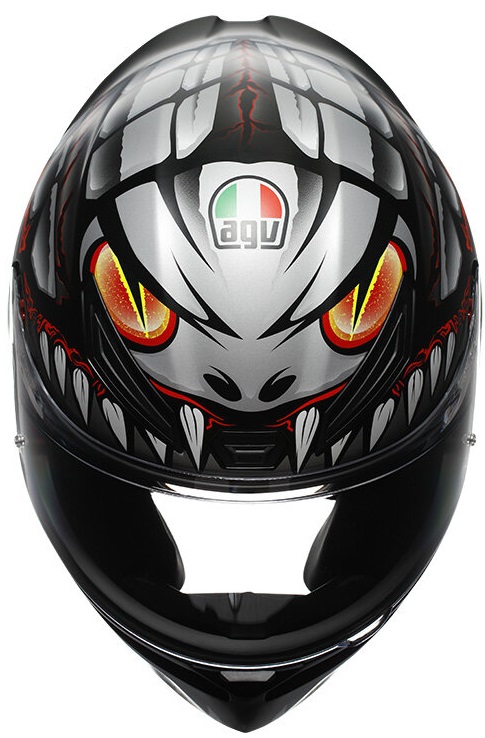 КАСКА AGV K1 S LYZARD MATT BLACK/GREY/RED — снимка 2