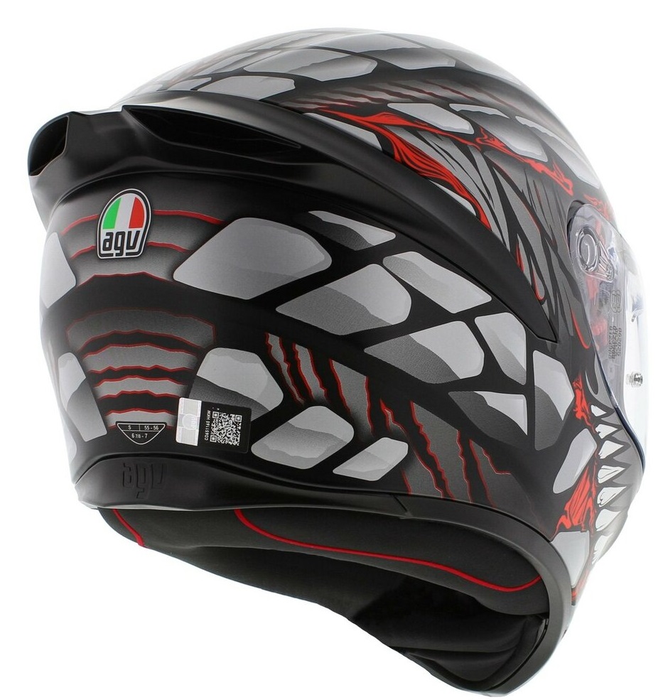 КАСКА AGV K1 S LYZARD MATT BLACK/GREY/RED — снимка 5