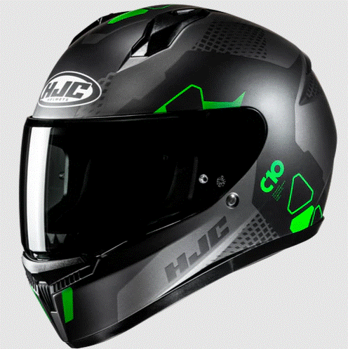 Каска HJC C10 Aspa GREY/GREEN MC4SF 1