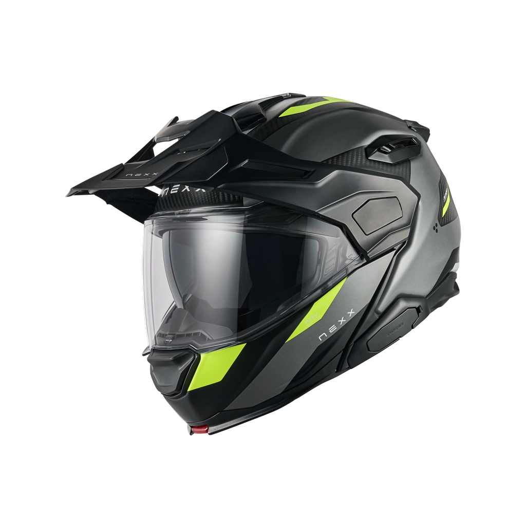 Адвенчър каска NEXX X.LIFECOUNTRY TERRA GREY/NEON