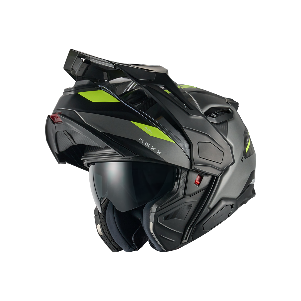 Адвенчър каска NEXX X.LIFECOUNTRY TERRA GREY/NEON — снимка 2