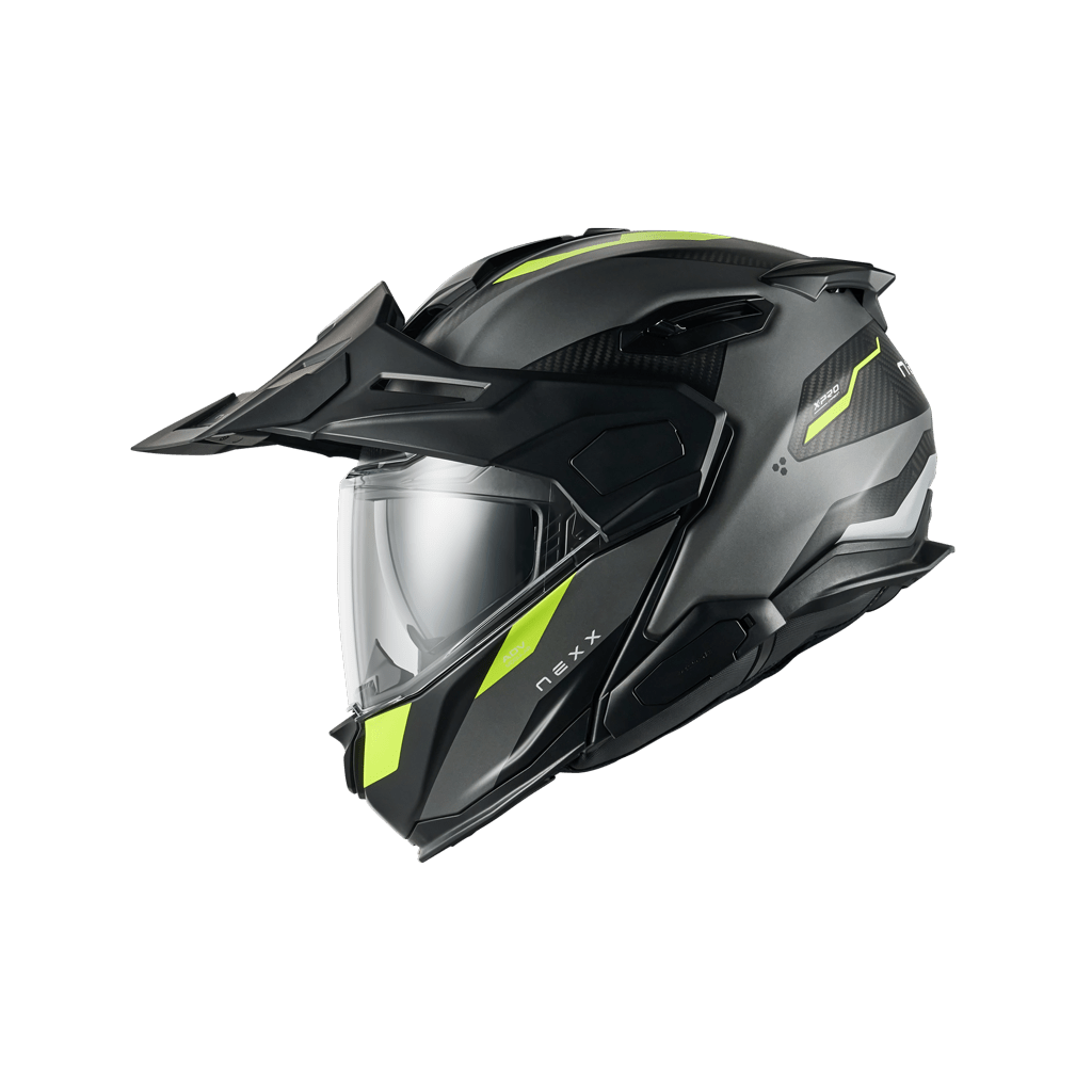 Адвенчър каска NEXX X.LIFECOUNTRY TERRA GREY/NEON — снимка 3