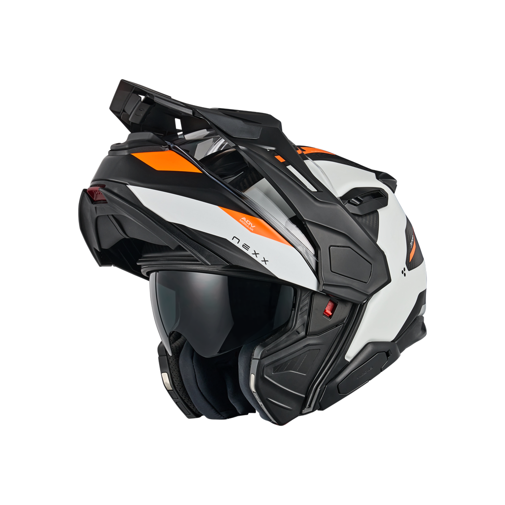 Адвенчър каска NEXX X.LIFECOUNTRY TERRA WHITE/ORANGE — снимка 2