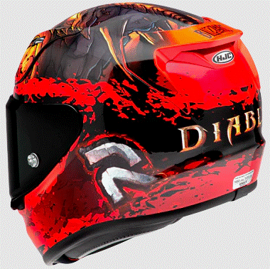 Каска HJC RPHA 12 DIABLO BLIZZARD MC1 — снимка 5