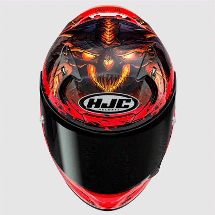 Каска HJC RPHA 12 DIABLO BLIZZARD MC1 — снимка 3