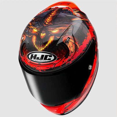Каска HJC RPHA 12 DIABLO BLIZZARD MC1 — снимка 2