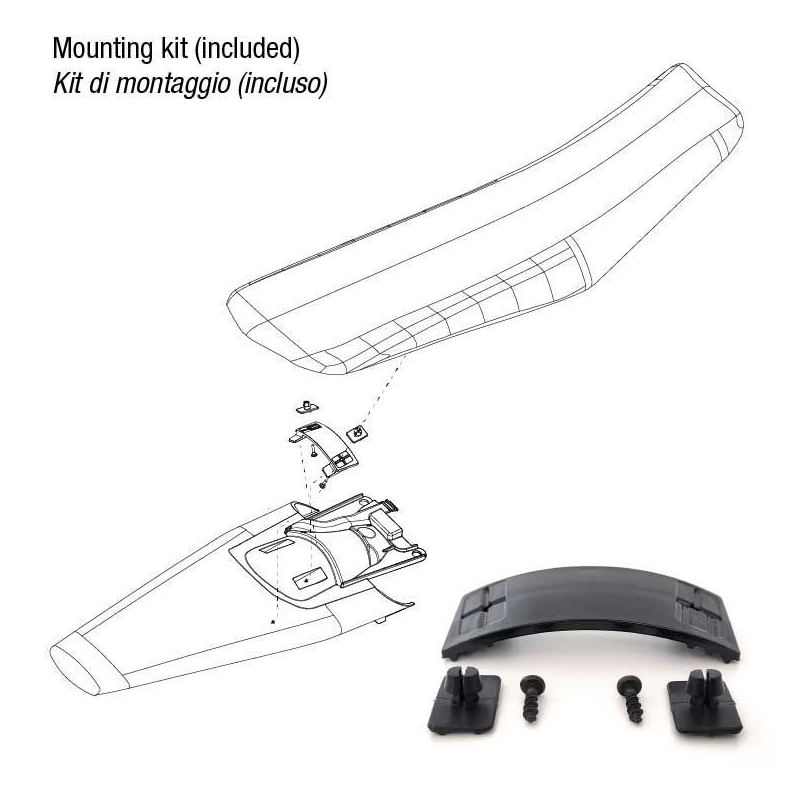 Заден калник RACETECH Rear Fender Husqvarna 23-25 (White) — снимка 2