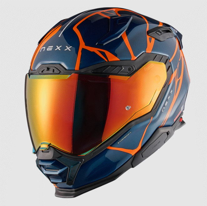 Каска NEXX X.WST3 B-SIDE BLUE TEAL/ORANGE — снимка 3