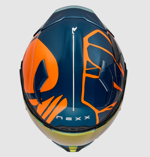 Каска NEXX X.WST3 B-SIDE BLUE TEAL/ORANGE — снимка 2