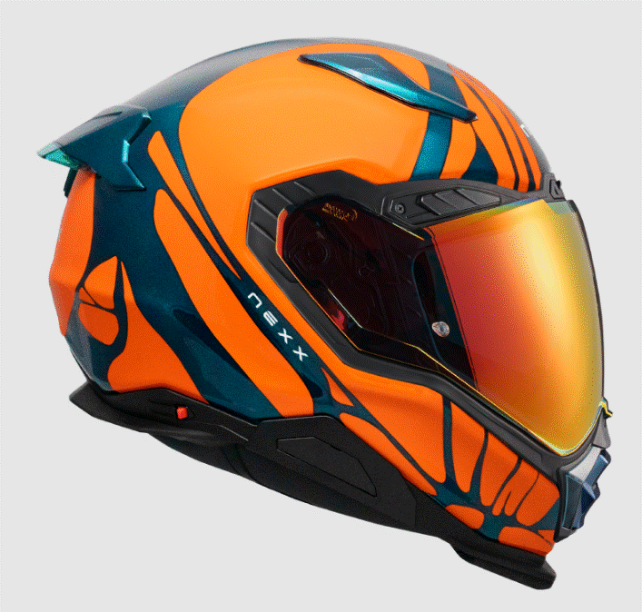 Каска NEXX X.WST3 B-SIDE BLUE TEAL/ORANGE — снимка 4